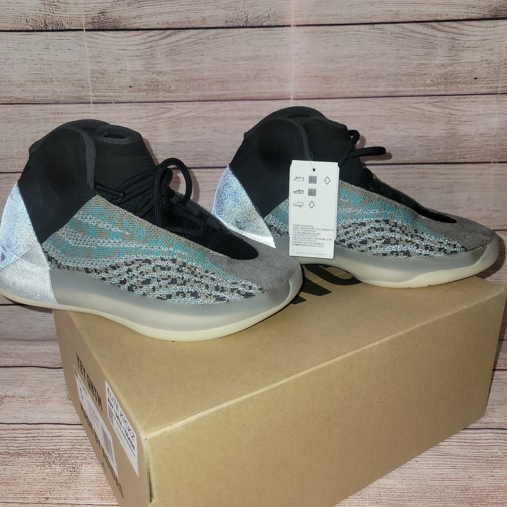 Adidas Yeezy Quantum Ophani G58864 Kids Teal Grey High Top Sneakers Size 5 NEW